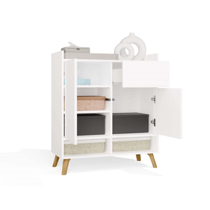 Komode Colin 80x92x35 cm Hvid Mat