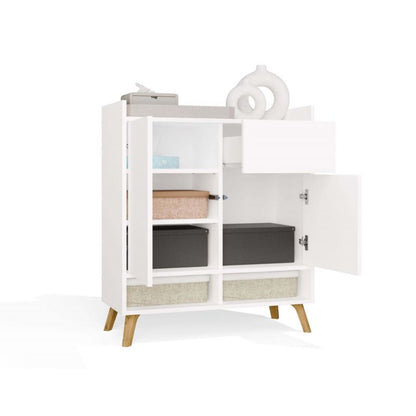 Komode Colin 80x92x35 cm Hvid Mat