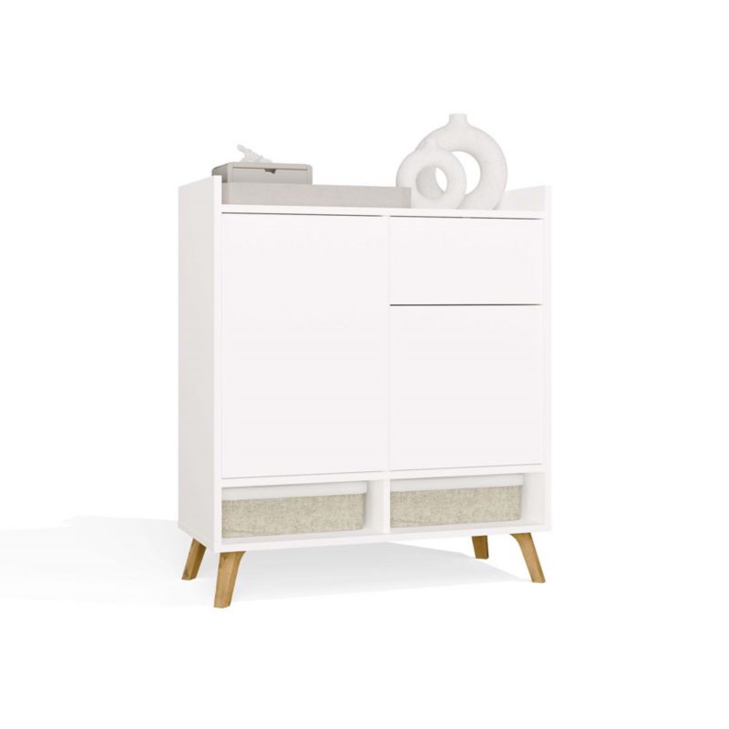 Komode Colin 80x92x35 cm Hvid Mat