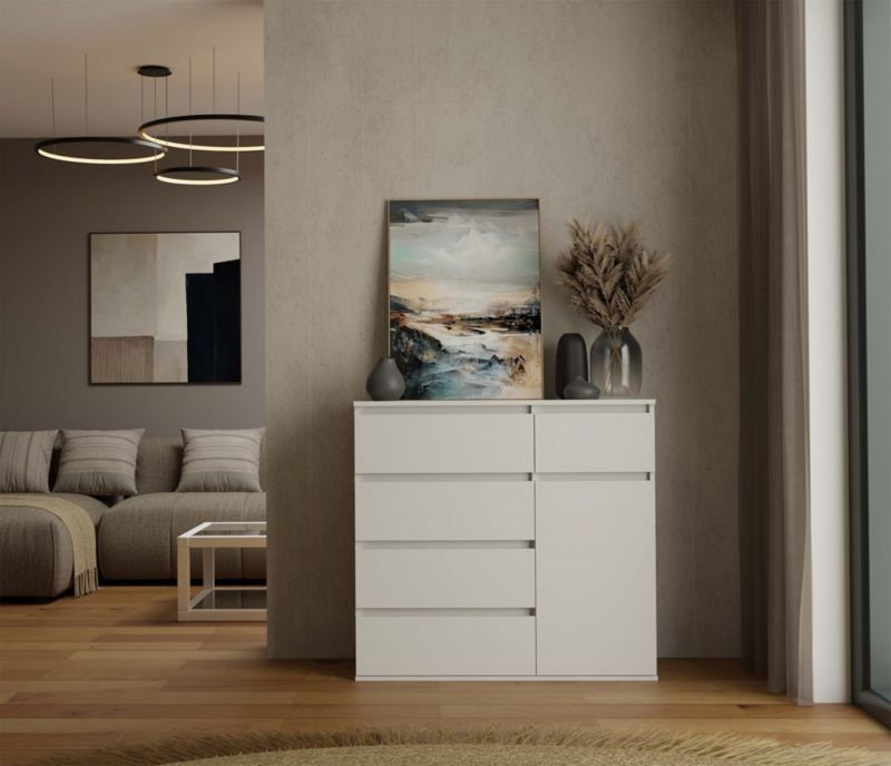 Komoda Malwa 1D5S 100x40x93 cm Hvid Mat