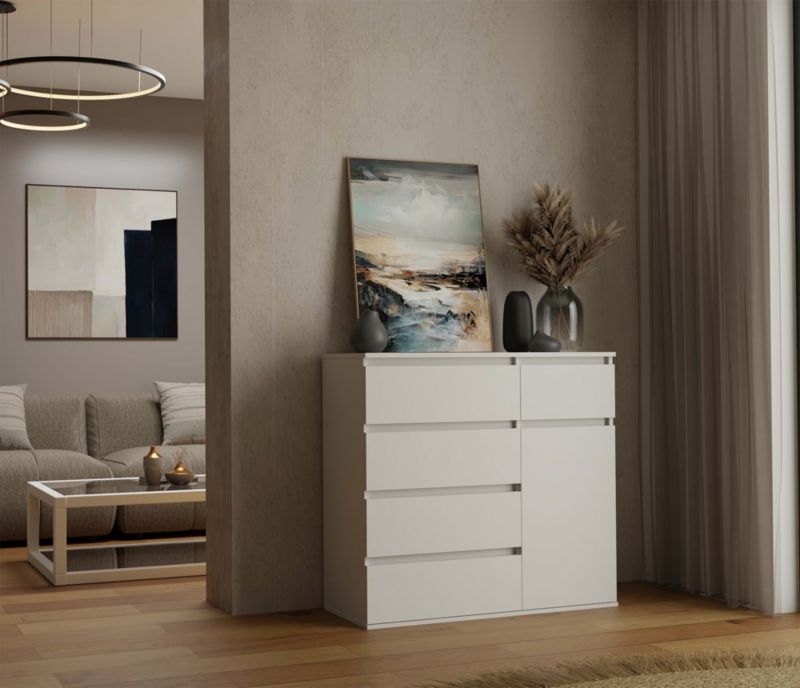 Komoda Malwa 1D5S 100x40x93 cm Hvid Mat
