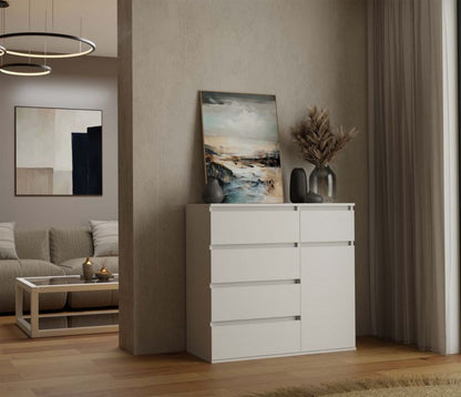 Komoda Malwa 1D5S 100x40x93 cm Hvid Mat