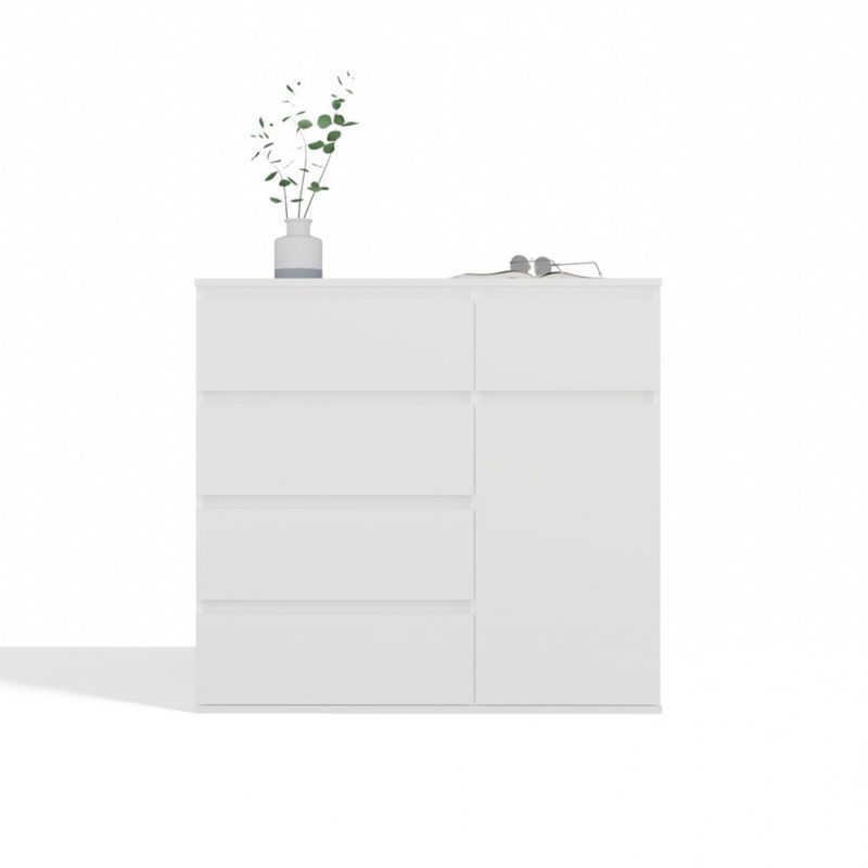 Komoda Malwa 1D5S 100x40x93 cm Hvid Mat