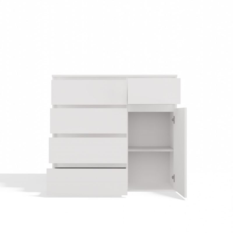 Komoda Malwa 1D5S 100x40x93 cm Hvid Mat