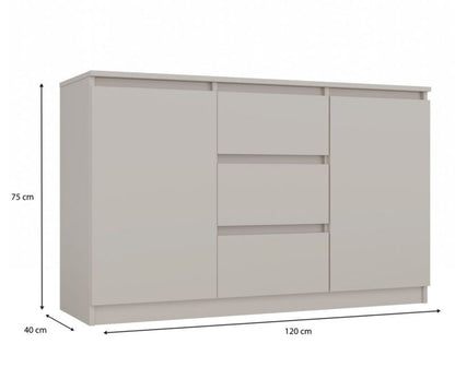 Komoda Malwa 2D3S Kaszmir 120x40x75 cm