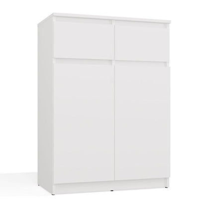 Komoda Malwa 2DD2S 2 Døre 2 Skuffer Hvid 39,5x97x70 cm