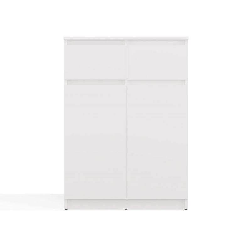 Komoda Malwa 2DD2S 2 Døre 2 Skuffer Hvid 39,5x97x70 cm