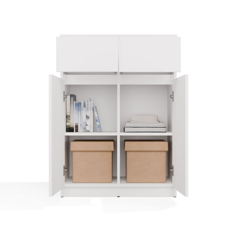 Komoda Malwa 2DD2S 2 Døre 2 Skuffer Hvid 39,5x97x70 cm