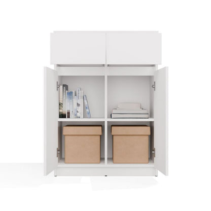 Komoda Malwa 2DD2S 2 Døre 2 Skuffer Hvid 39,5x97x70 cm