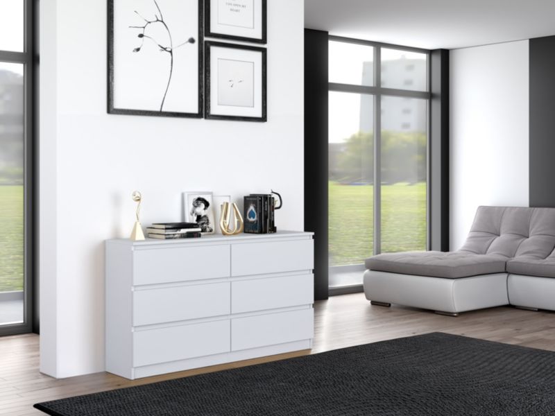 Komoda Malwa M6 140 Hvid 40x138x75 cm