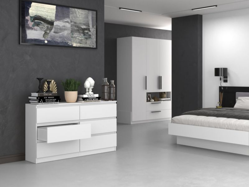 Komoda Malwa M6 140 Hvid 40x138x75 cm