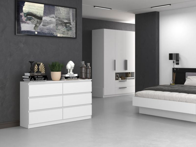 Komoda Malwa M6 140 Hvid 40x138x75 cm