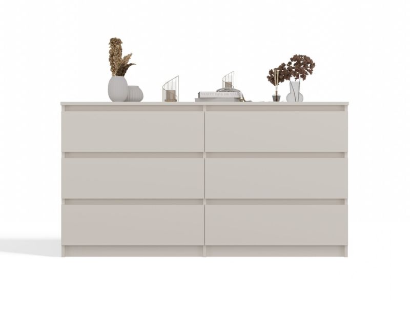 Kommode Malwa M6 140 Kaszmir Beige 40x138x75 cm