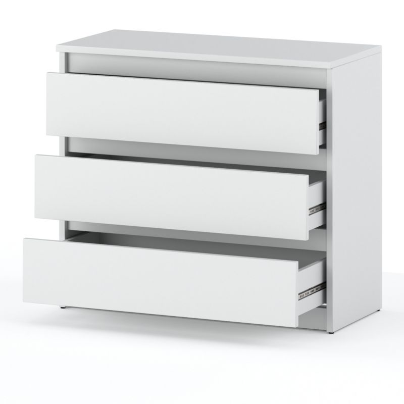 Kommode Med 3 Skuffer 80x33,5x71,5 cm Hvid Mat