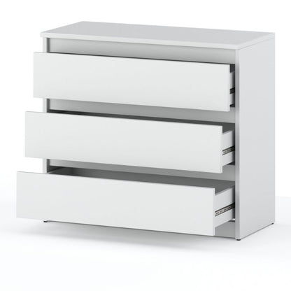 Kommode Med 3 Skuffer 80x33,5x71,5 cm Hvid Mat