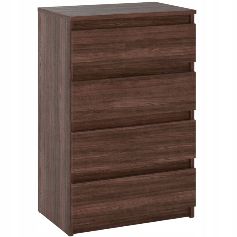 Komoda med 4 Skuffer Egetræ Wenge 60x33,5x92,5 cm