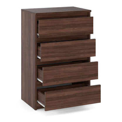Komoda med 4 Skuffer Egetræ Wenge 60x33,5x92,5 cm
