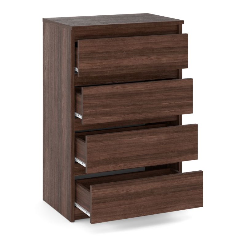Komoda med 4 Skuffer Egetræ Wenge 60x33,5x92,5 cm