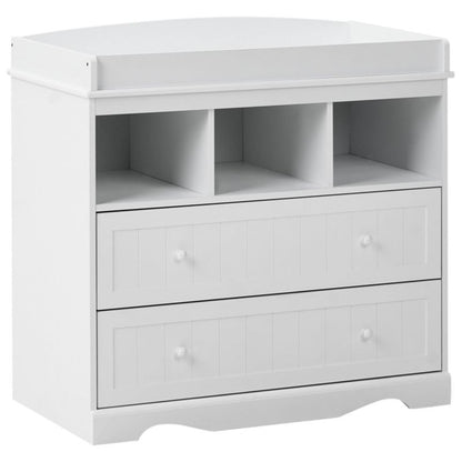 Kommode med Stel Bord Virden Hvid 90x50x86 cm