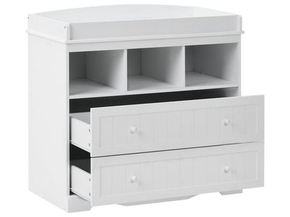 Kommode med Stel Bord Virden Hvid 90x50x86 cm