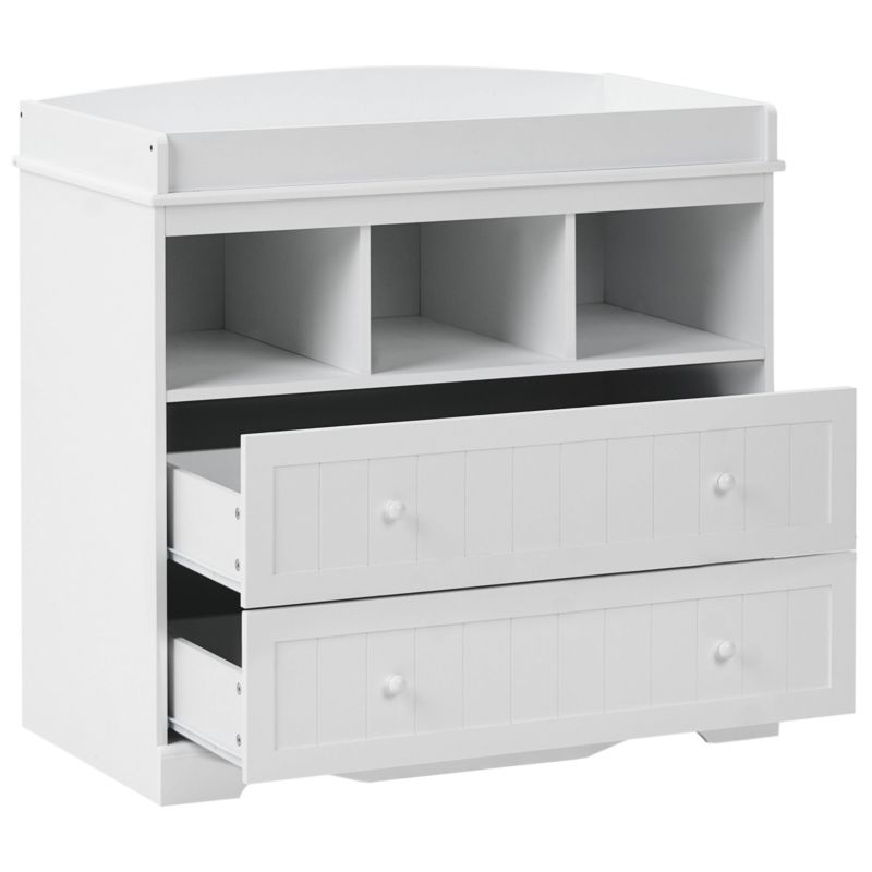 Kommode med Stel Bord Virden Hvid 90x50x86 cm