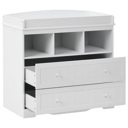 Kommode med Stel Bord Virden Hvid 90x50x86 cm