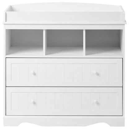 Kommode med Stel Bord Virden Hvid 90x50x86 cm