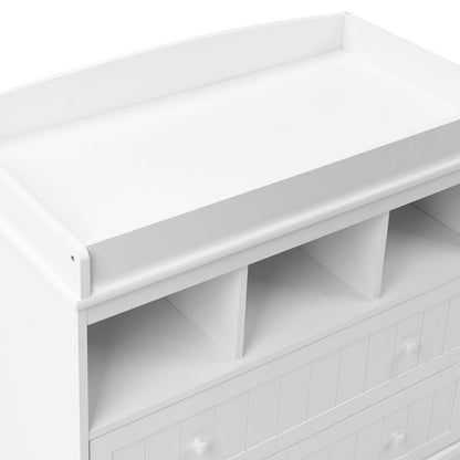 Kommode med Stel Bord Virden Hvid 90x50x86 cm