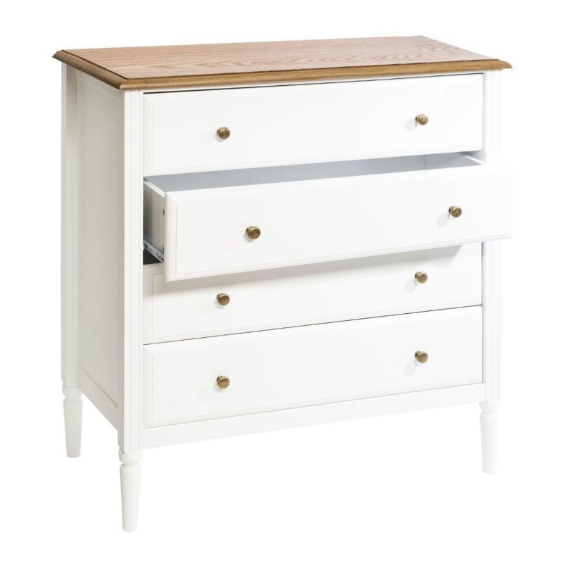 Kommode Solen 80 cm Hvid MDF