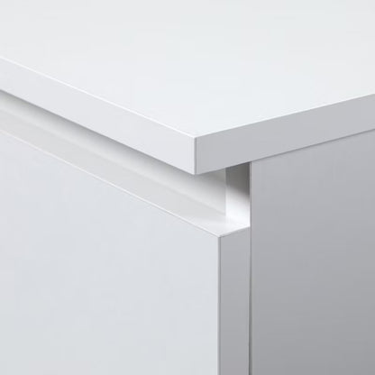 Komode K120 120x40x55 cm 4 Skuffer Hvid Mat
