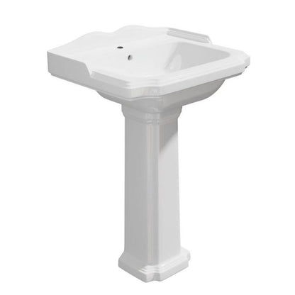 Kompakt WC med Håndvask på Søjle Retro Duroplast Sæde 76x48x86 cm