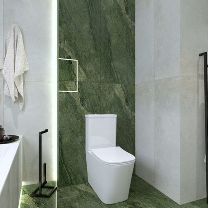Kompakt Toilet Uden Brættekant med Blødtlukkende Sæde Hvid 64x37x85 cm 5900378343974