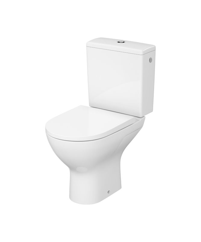 Kompakt Toilet Trevi Vortex Hvid 64,5x35,5x80 cm Vandbesparende