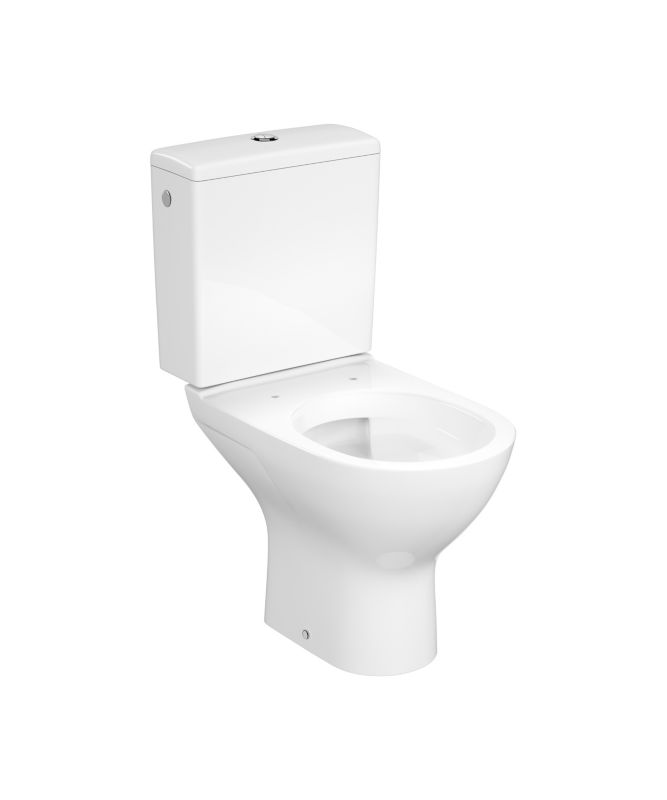 Kompakt Toilet Trevi Vortex 64,5x35,5x80 cm Hvid med Wolnoopadająca Deska