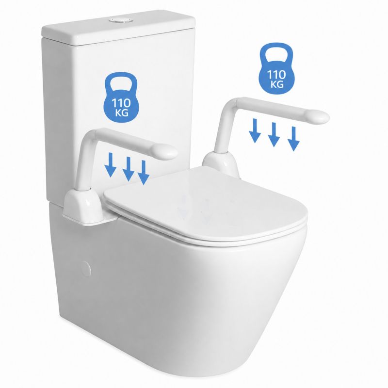 Kompakt WC Bellamonte Rimless med Håndtag Hvid Soft Close 5904012007017