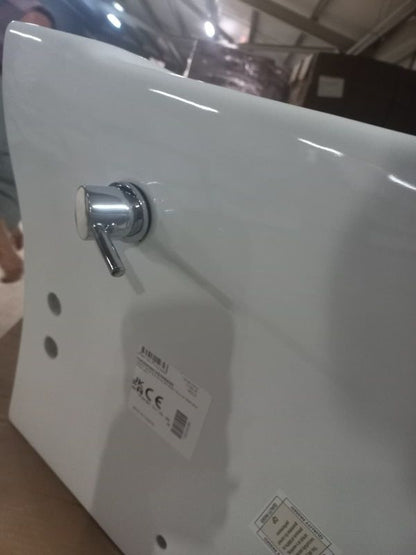 Kompakt WC Oval med Bidet Funktion Varmt og Koldt Vand Soft Close Sæde 81x62x35,5 cm