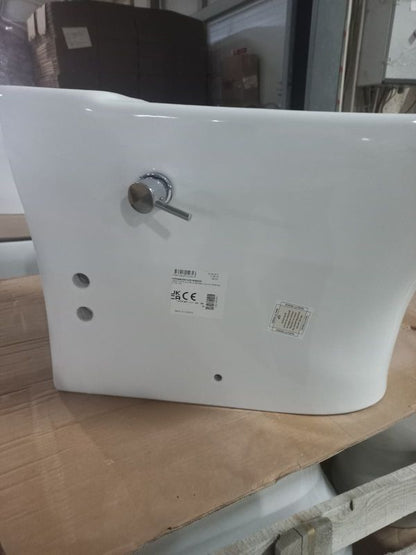 Kompakt WC Oval med Bidet Funktion Varmt og Koldt Vand Soft Close Sæde 81x62x35,5 cm