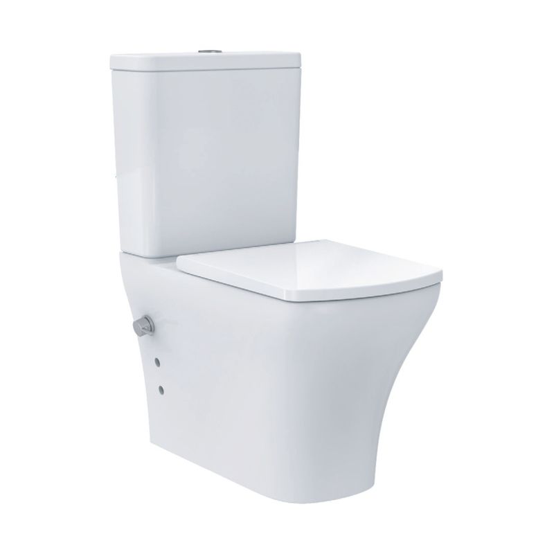 Kompakt WC med Bidetfunktion Ronin Square 81,5x62,5x35 cm Hvid