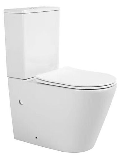 Kompakt Toilet Rimless 81,5x38,5x63 cm med Slim Soft Close Sæde