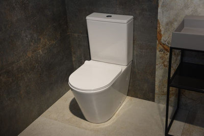 Kompakt Toilet Rimless 81,5x38,5x63 cm med Slim Soft Close Sæde