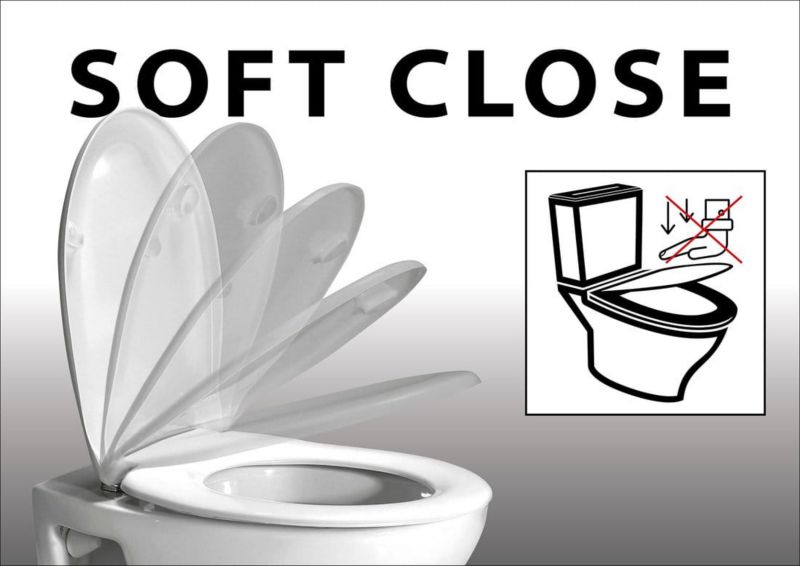 Kompakt Toilet Rimless 81,5x38,5x63 cm med Slim Soft Close Sæde
