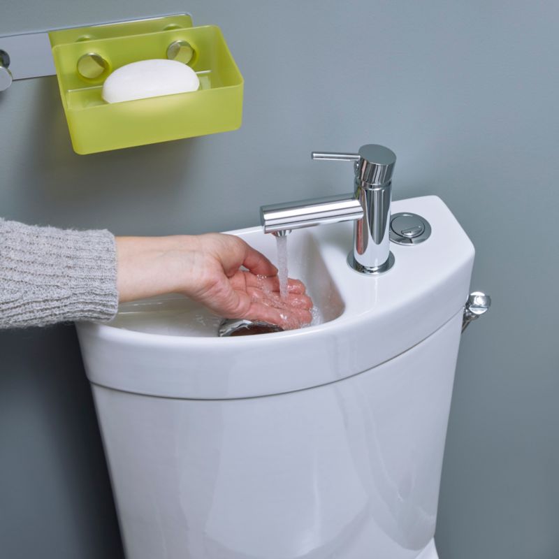 Kompakt WC GoodHome Cavally uden kant 3/6 l med vask og soft-close sæde