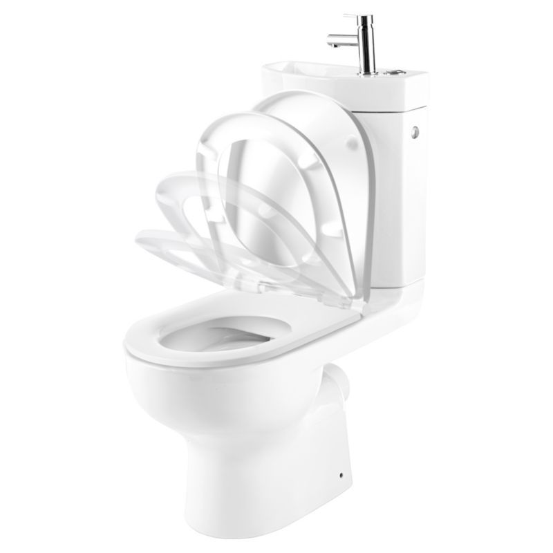 Kompakt WC GoodHome Cavally uden kant 3/6 l med vask og soft-close sæde