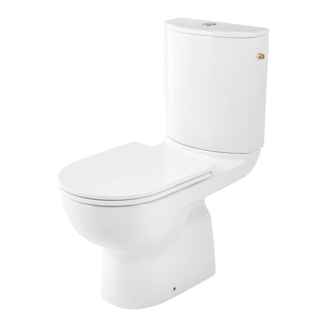 Kompakt WC GoodHome Cavally uden kant med lodret afløb 3/6 l og langsomt sænkende sæde