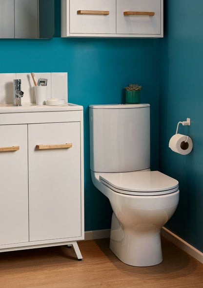 Kompakt WC GoodHome Cavally uden kant med lodret afløb 3/6 l og langsomt sænkende sæde
