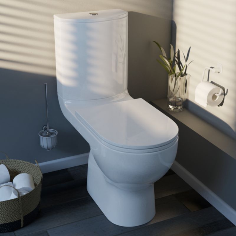 Kompakt WC GoodHome Cavally uden kant, vandret 3/6 l med softclose-sæde