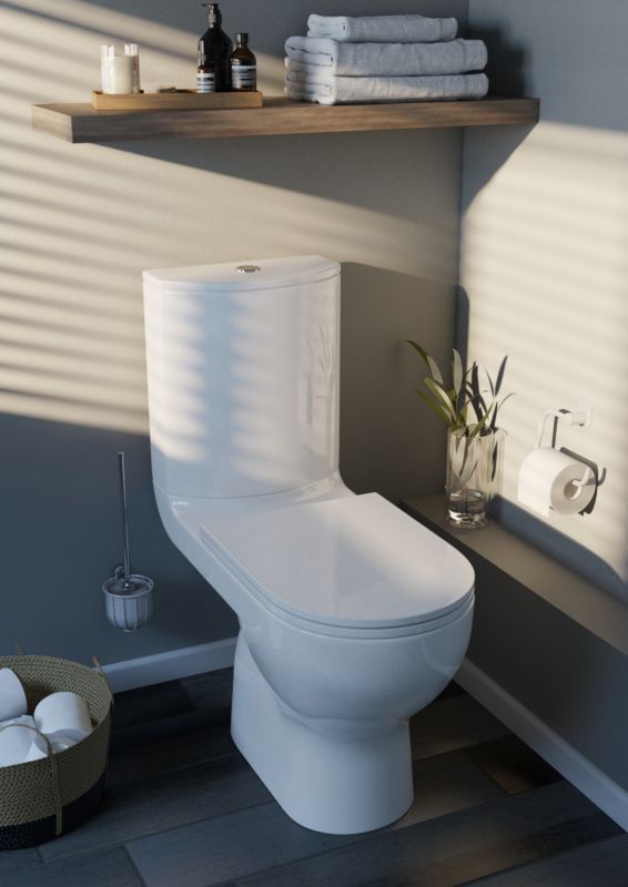 Kompakt WC GoodHome Cavally uden kant, vandret 3/6 l med softclose-sæde