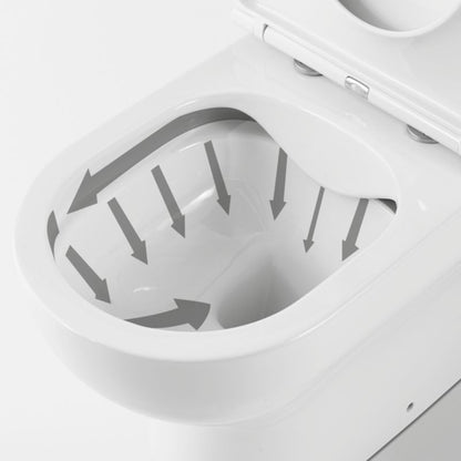 Kompakt WC GoodHome Cavally uden kant, vandret 3/6 l med softclose-sæde