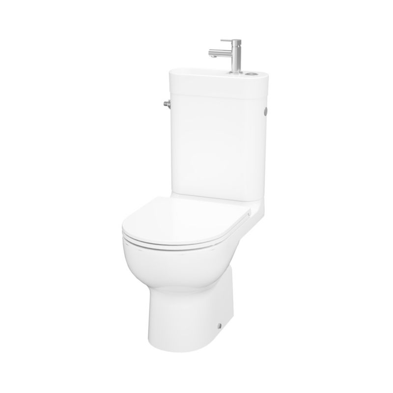 Kompakt WC Cavally med Håndvask 885 mm Hvid