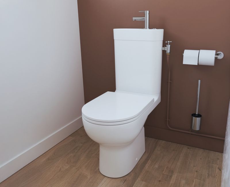 Kompakt WC Cavally med Håndvask 885 mm Hvid